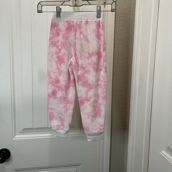 Juicy Couture Pink Tie Dye Velour Pull On Jogger Sweatpants Kids Youth Size 4T - Picture 4 of 7